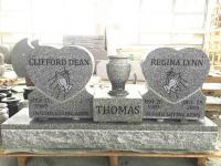 China Grey Granite American Style Double Monument