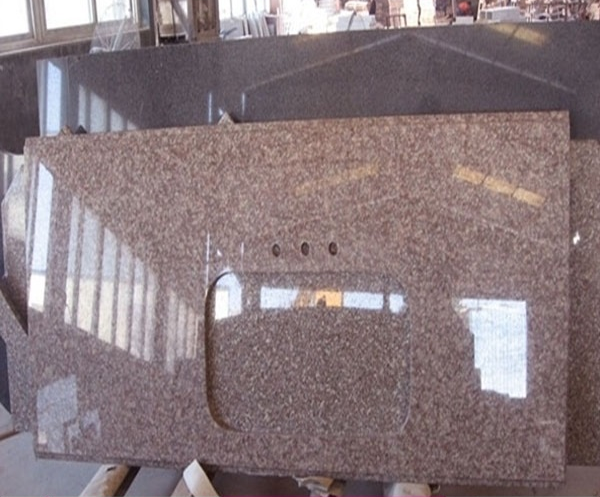 Peach Red G687 Prefabricated Granite Countertop Dawei Stone Co Ltd