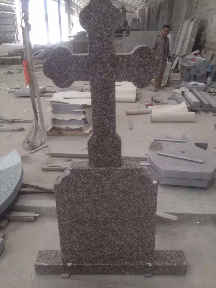 Cheap China G664 Granite Romania Tombstone Headstone