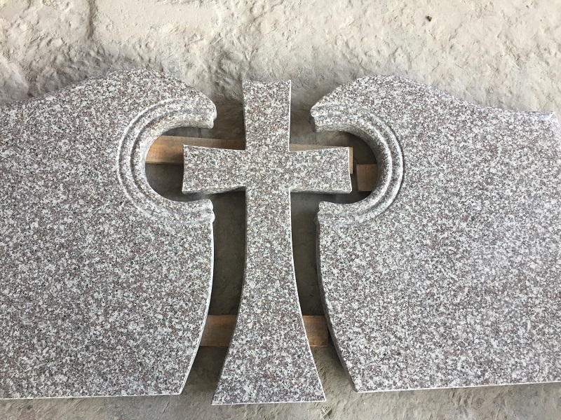 Poland Style Granite Hollow Cross Headstone
