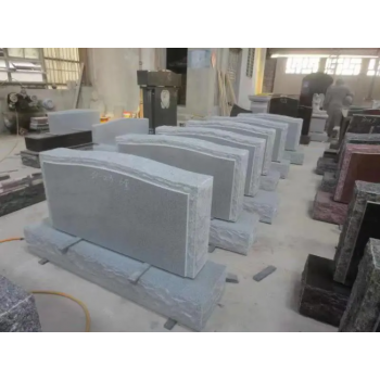 Grey Granite Cemetery Tombstones and Monuments Gravestone for American Market